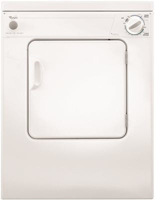 Whirlpool&reg; 3.4 Cu. Ft. Compact Electric Dryer, White,3 Cycles, Right Swing