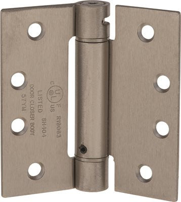 Spring Hinge 4" X 4" Satin Nickel Square Corner