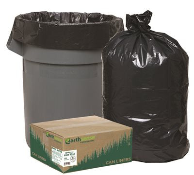 Earthsense Liner Low-density 33x39 33 Gallon 1.25mil Flat Black 100 Per Case