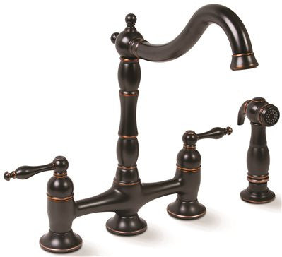 Charlestown Bridge Kitchen Faucet Parisian Bronze