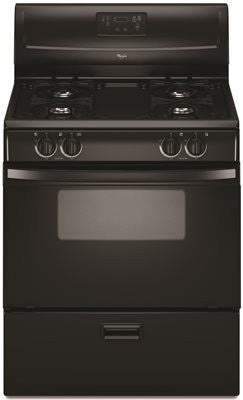 Whirlpool&reg; 30-inch  5.1 Cu. Ft. Single Oven Free-standing Gas Range, Black