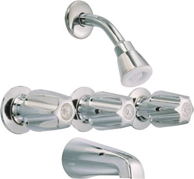 Proplus&reg; Tub And Shower Faucet, Chrome With Chrome Handles