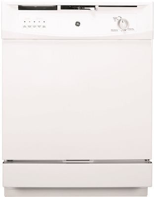 Ge&reg; Built-in Dishwasher , White, 5 Cycles - 3 Options