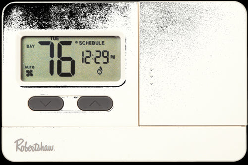 Robertshaw&reg; Rs3110 5+2-day Programmable Thermostat, 1 Heat-1 Cool, 3-volt Dc