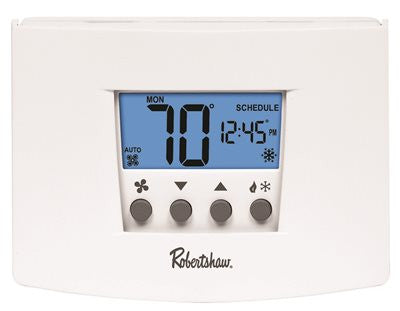 Robertshaw&reg; Rs5220 5+2-day Programmable Thermostat, 2 Heat-2 Cool, 24-volt Ac With Battery Backup Or 3-volt Dc