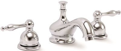 Wellington Ceramic Disc Bathroom Faucet With Teapot Style Handles Widespread Chrome