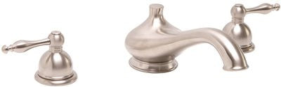 Wellington Ceramic Disc Roman Tub Faucet Teapot Handles Brushed Nickel