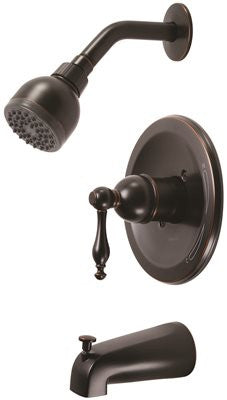 Wellington Single-handle Ceramic Disc Tub And Shower Faucet Set, Parisian Bronze