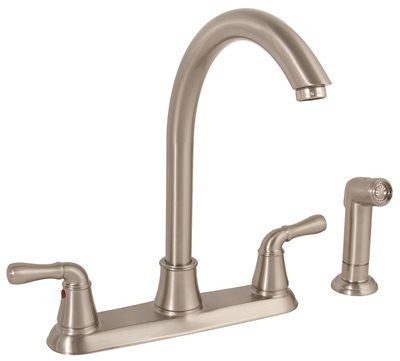 Sanibel Kitchen Faucet 2 Handle Hi Rise Brushed Nickel Lead Free