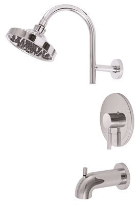 Essen&trade; Bath Tub And Shower Faucet With Single Metal Lever Handle, Chrome