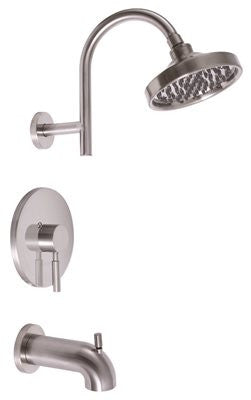 Essen&trade; Bath Tub And Shower Faucet With Single Metal Lever Handle, Brushed Nickel