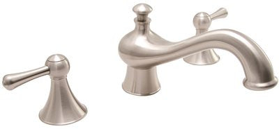 Sonoma Roman Tub Faucet 2 Handle Brushed Nickel Ceramic Disc