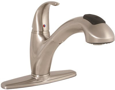 Sanibel Kitchen Pull Out Faucet Single Handle Brushed Nickel Lead Free