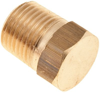 Brass Hex Head Plug, 1-8 In.