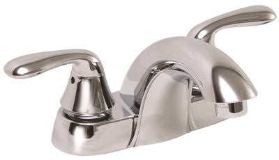 Waterfront Bathroom Faucet 2 Handle Less Pop Up Chrome Finish, 4 In.