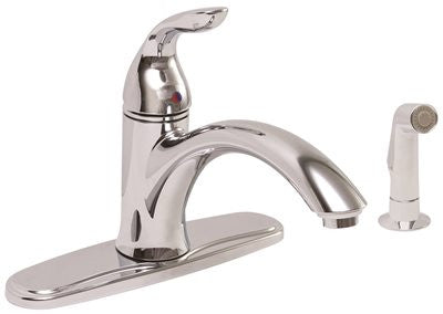 Waterfront Kitchen Faucet With Sprayer Chrome, 8 In.