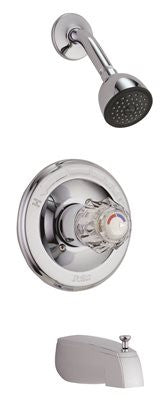 Delta Classic Tub And Shower Trim Kit Chrome Clear Knob Handle