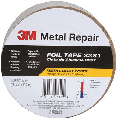 3m&trade; Hvac General Purpose Foil Tape 1.88" X 49.33 Yd.