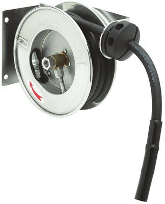 T&s Brass 3-8 In. Stainless Steel Hose Reel System With Blue Spray Valve