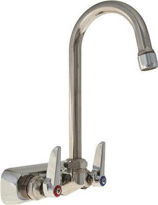 T&s Brass Wall-mounted Workboard Faucet With Lever Handles, 4 In.