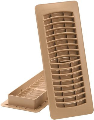 Imperial&trade; Plastic Floor - Ceiling Register, 3x10 In., Taupe