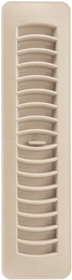 Imperial&trade; Plastic Floor - Ceiling Register, 2-1-4x12 In., Bone White