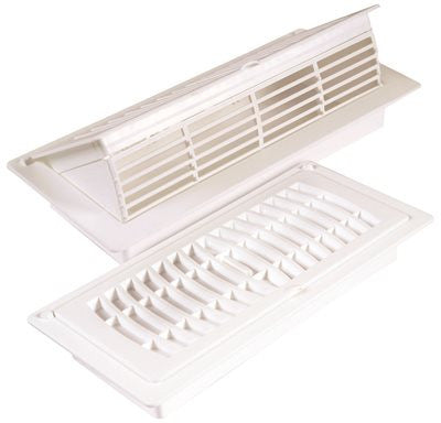 Imperial&trade; Plastic Floor - Ceiling Pop-up Register And Deflector, 4x12 In., White