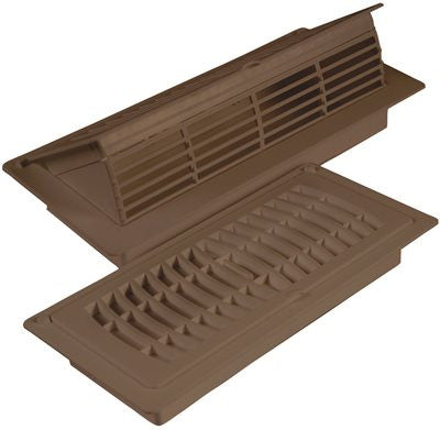 Imperial&trade; Plastic Floor - Ceiling Pop-up Register And Deflector, 4x12 In., Tan, 8 Registers Per Case