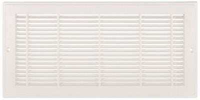 Imperial&trade; Plastic Sidewall Grille, 12x8 In., White, 10 Grilles Per Case