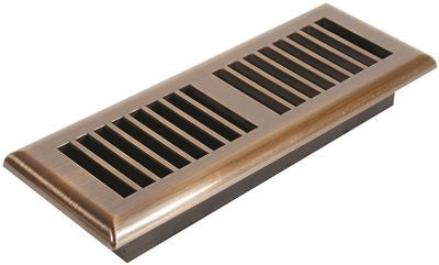 Imperial&trade; Louvered Floor Register, 3x10 In., Antique Brass, 6 Registers Per Case