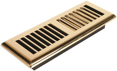 Imperial&trade; Louvered Floor Register, 3x10 In., Satin Brass, 6 Registers Per Case