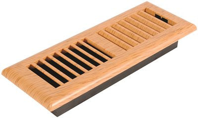 Imperial&trade; Louvered Plastic Floor Register, 3x10 In., Light Oak, 6 Registers Per Case