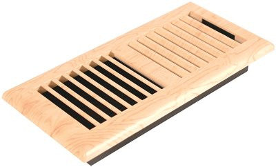 Imperial&trade; Louvered Plastic Floor Register, 4x10 In., Maple, 6 Registers Per Case