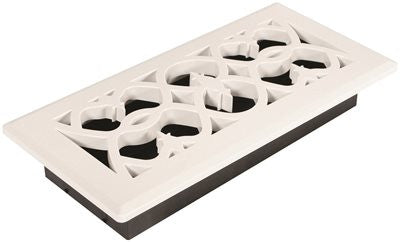 Imperial&trade; Victorian Floor Register, 4x10 In., White, 6 Registers Per Case