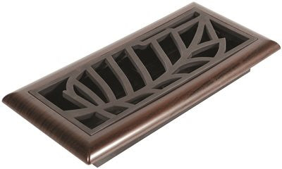 Imperial&trade; Rain Forest Floor Register, 4x10 In., Oil-rubbed Bronze - Mocha, 6 Registers Per Case