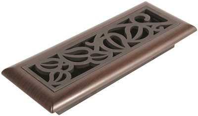 Imperial&trade; Vine Floor Register, 3x10 In., Oil-rubbed Bronze - Mocha, 6 Registers Per Case