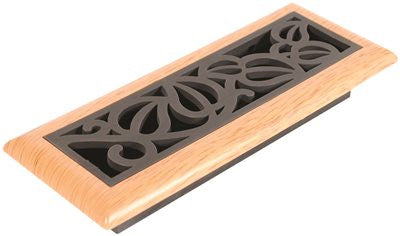 Imperial&trade; Vine Floor Register, 3x10 In., Oil-rubbed Bronze - Light Oak, 6 Registers Per Case