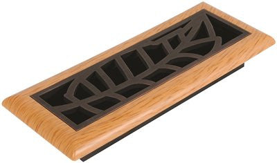 Imperial&trade; Rain Forest Floor Register, 3x10 In., Oil-rubbed Bronze - Light Oak, 6 Registers Per Case