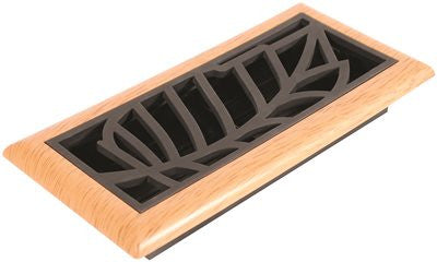 Imperial&trade; Rain Forest Floor Register, 4x10 In., Oil-rubbed Bronze - Light Oak, 6 Registers Per Case