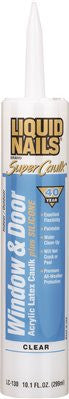 Liquid Nails&reg; Super Caulk Clear 10.1 Oz Cartridge