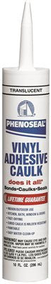 Phenoseal Vinyl Adhesive Caulk 10 Oz., Transluscent