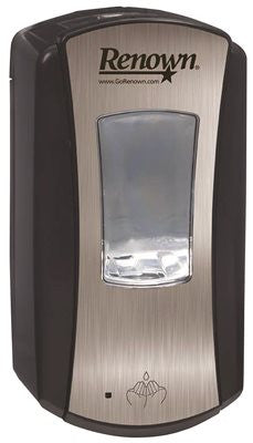 Renown&reg; Efa Touch-free Foam Soap Dispenser, 1,200 Ml, Chrome - Black