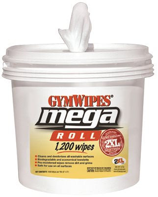 Gym Wipes Mega Roll Bucket. 1200 Ct