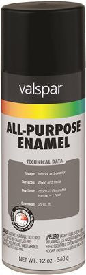 Flat Black Industrial All Purpose Enamel, 12 Fl Oz