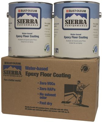 Rust-oleum&reg; Sierra Performance&trade; S40 System 0 Voc Water-based Epoxy Floor Coating Kit, Gray, 1 Gallon