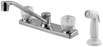 Price Pfister Kitchen Faucet 2-handle Chrome, Acrylic Handles With Spray Lead Free