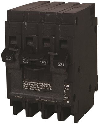 Siemens Q22020ct2 Circuit Breaker, Two 20 Amp Double Poles