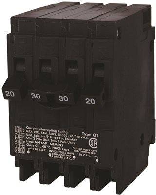 Murray Mp22020 Circuit Breaker, One 20 Amp Double Pole, Two 20 Amp Single Poles