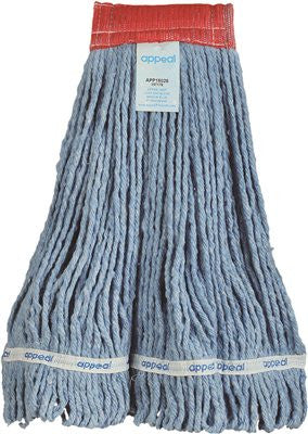 Appeal Looped-end Mop Head With 5" Headband, Medium, Blue