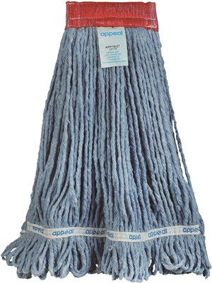 Appeal Looped-end Mop Head With 5" Headband, Large, Blue